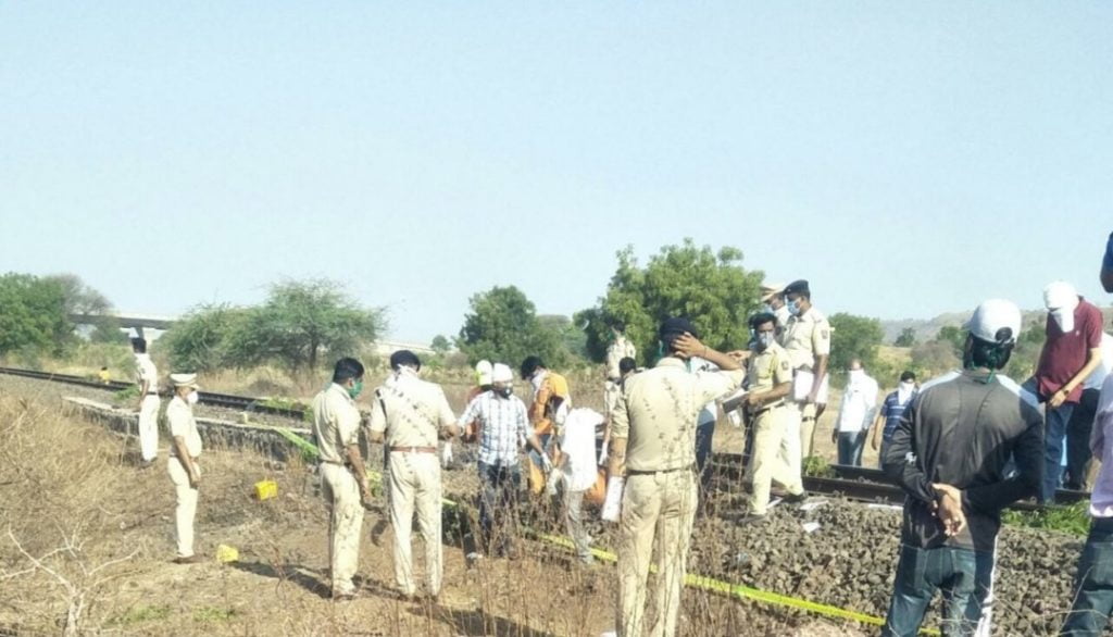live visuals of Aurangabad train mishap