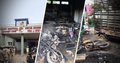 Mob beat up Police and burnt