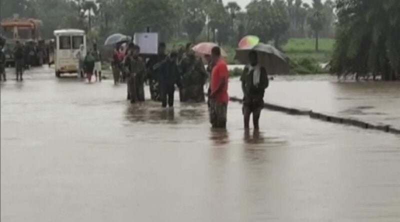 CRPF jawans lift the