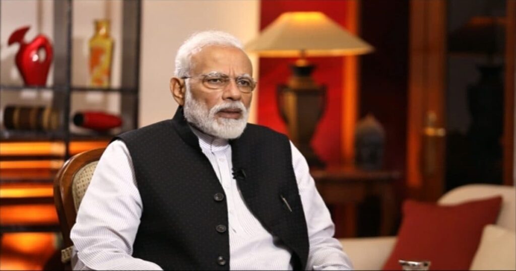 Narendra Modi holds