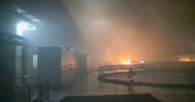 Heavy fire at the power station,