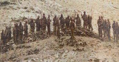 Chinese soldiers came