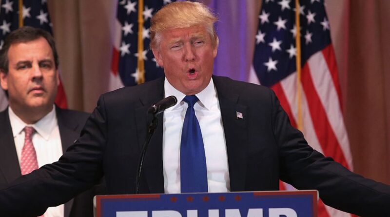 Trump says the