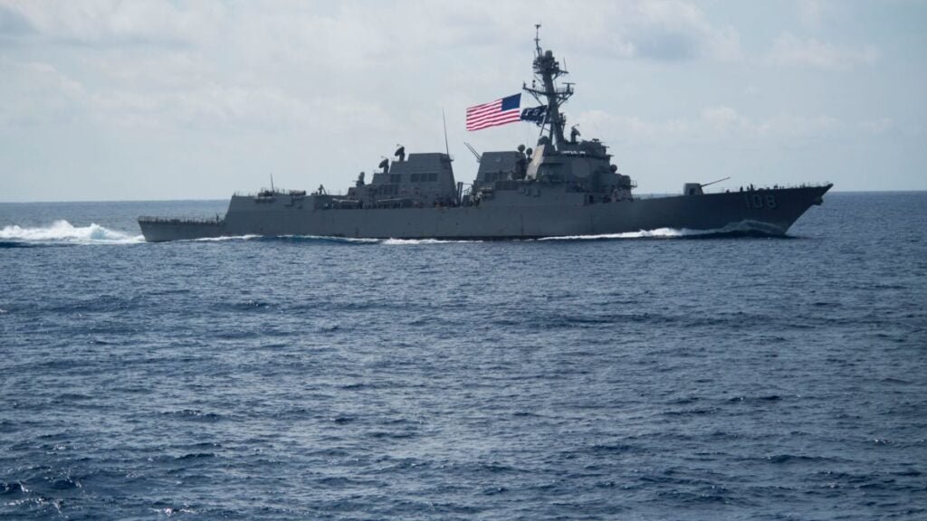 American Destroyer enters