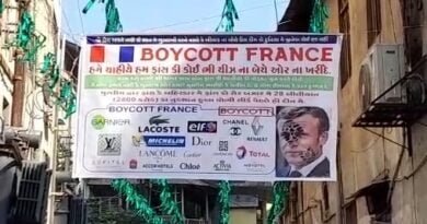 Protest banner against