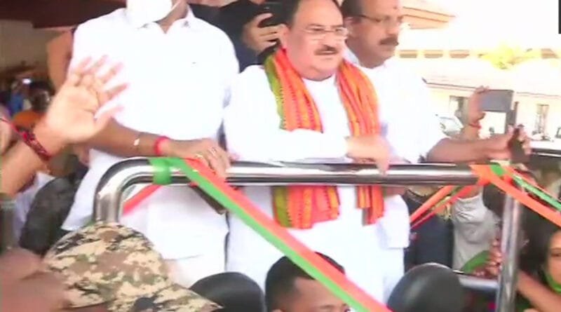 JP Nadda arrives
