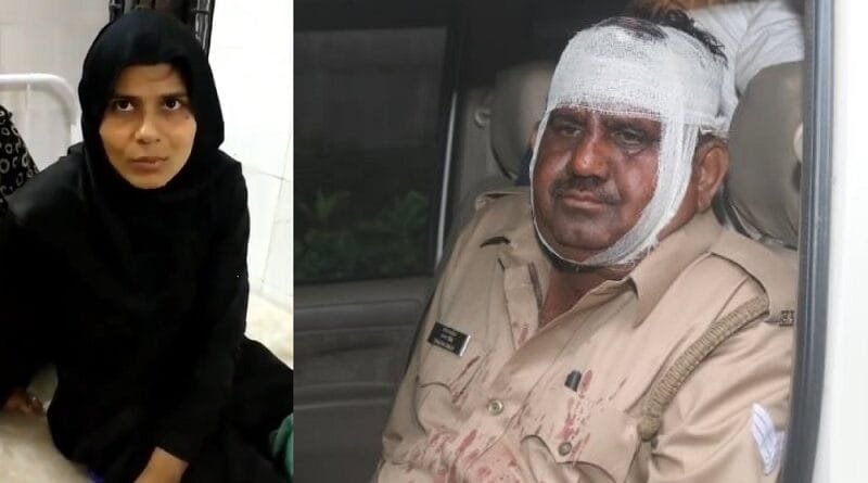 Stone Pelting On UP Police