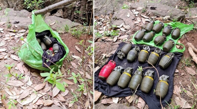 Explosives recovered from