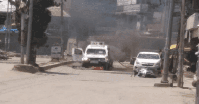 Terrorist attack on a police team