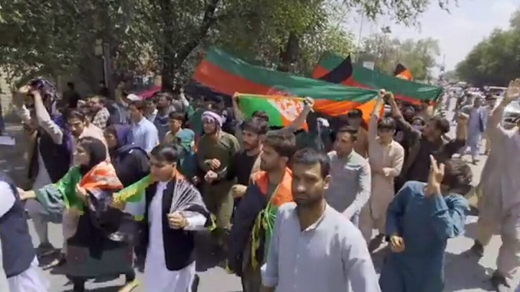 Protest against Taliban