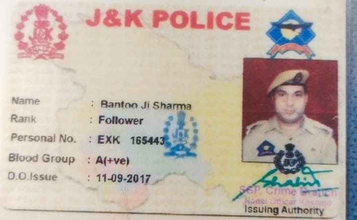 Policeman Bantu Ji Sharma