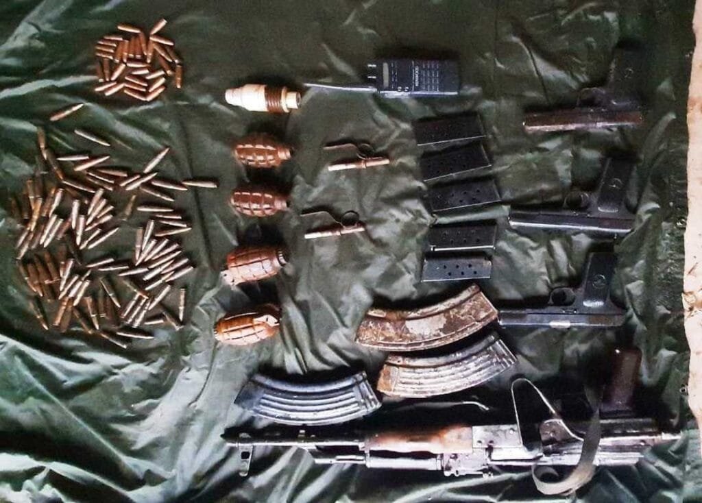 Cache of arms recovered