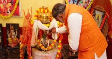 Prahlad Patel worshiped