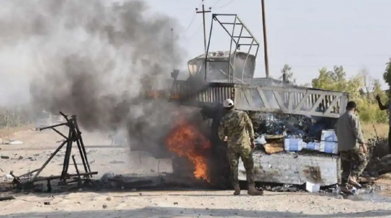 Missiles and drones were used