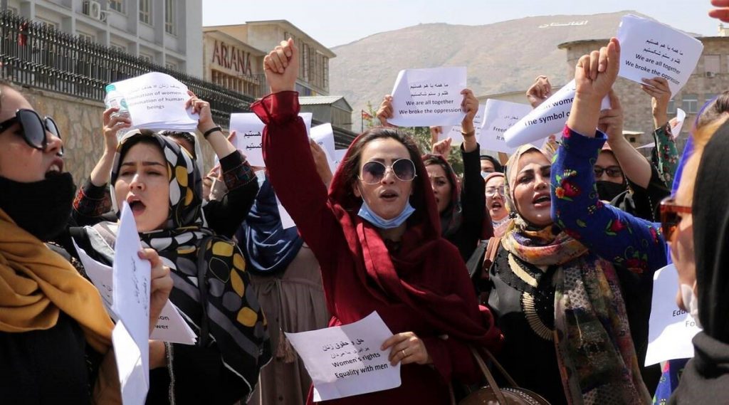 Afghan women protest