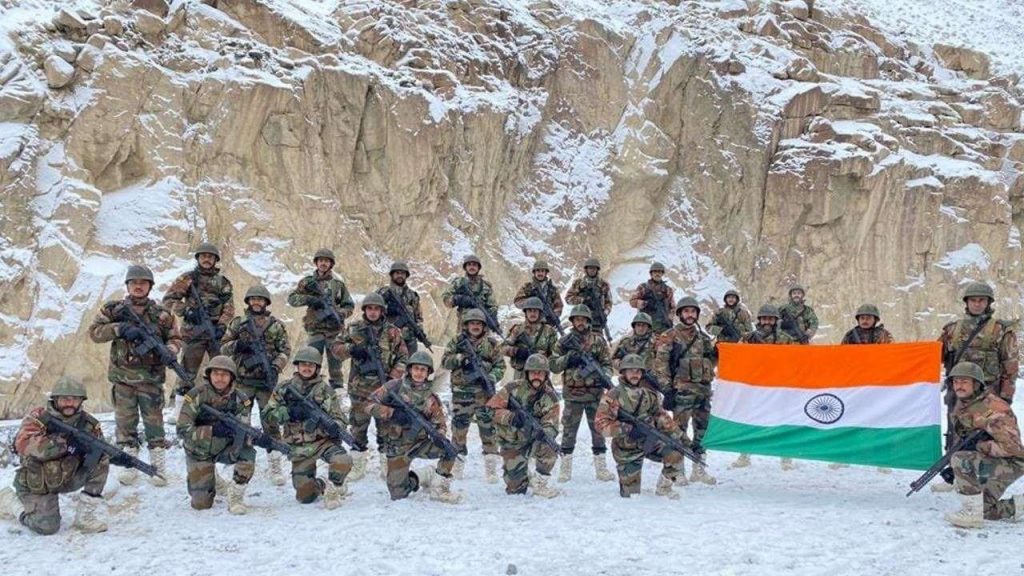 Indian Army hoisted the tricolor