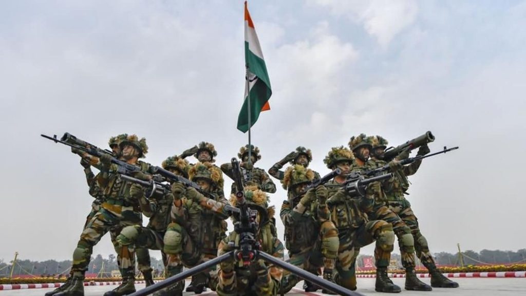 Six soldiers of the army