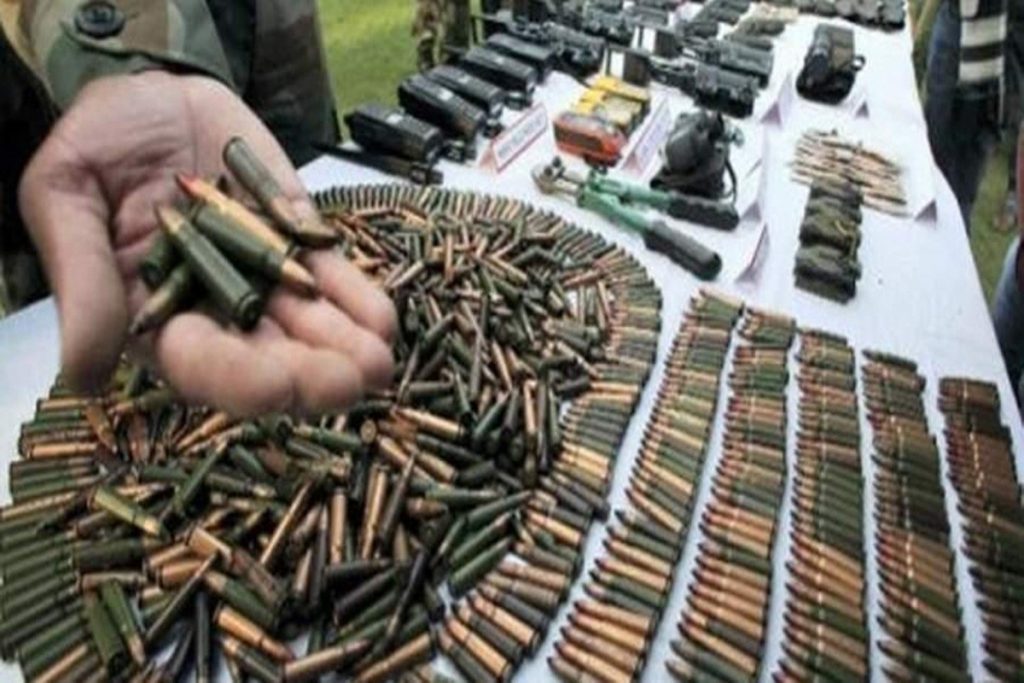 Weapons found near LoC