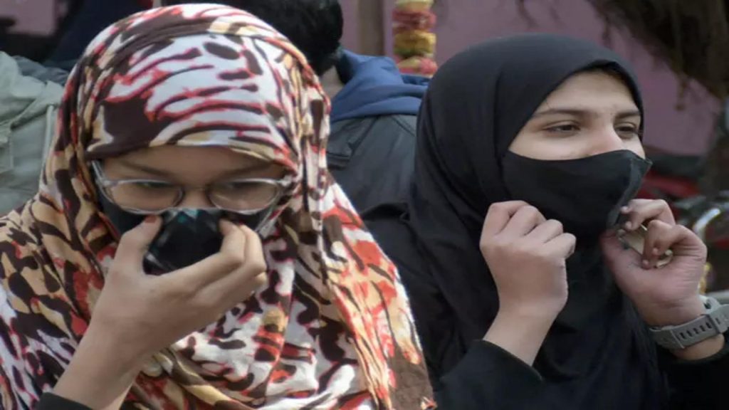 Two girls wearing hijab