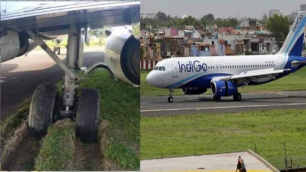 Indigo plane skids off runway