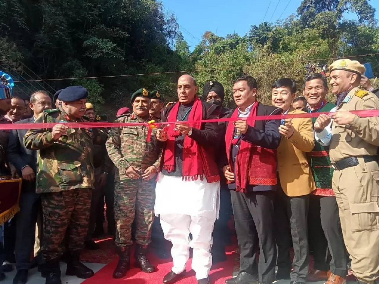 Rajnath Singh arrives in Arunachal Pradesh