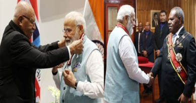 Prime Minister Modi was awarded the Fiji Order of Merit