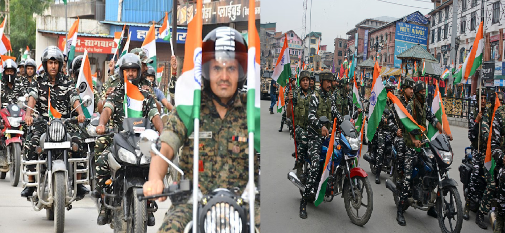 CRPF jawans took out a bike rally