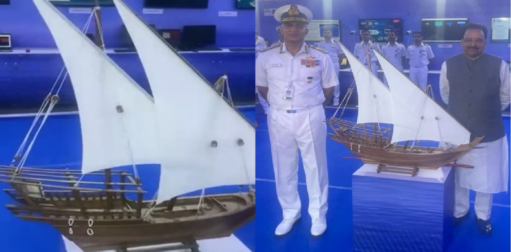 Ancient ship model revealed at Indian Navy conference