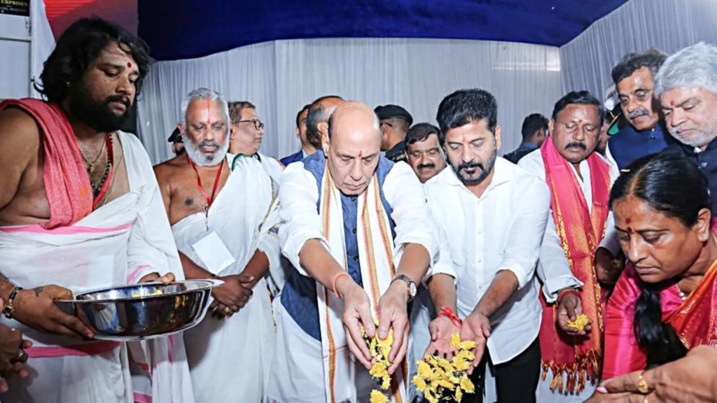 India's Proud Moment: Rajnath Singh Lays Foundation Stone for Naval Radar Station in Telangana