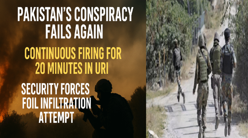 Pakistan’s Infiltration Bid Foiled in Uri: 20-Minute Gunfire Exchange at LoC