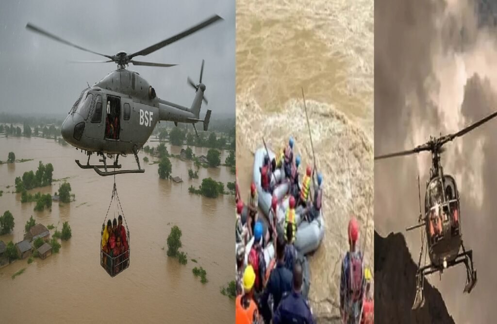 BSF Rescues 45 Villagers Trapped in Chenab Floods in Akhnoor by Helicopter