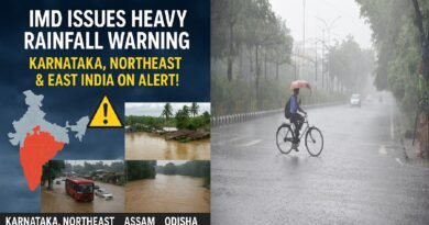 IMD Issues Heavy Rainfall Warnings for South, Northeast & East India; Karnataka on Alert