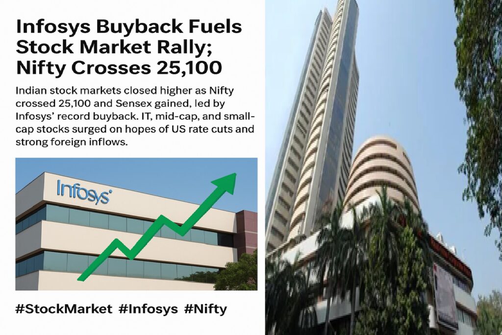 Infosys Buyback Fuels Stock Market Rally; Nifty Crosses 25,100