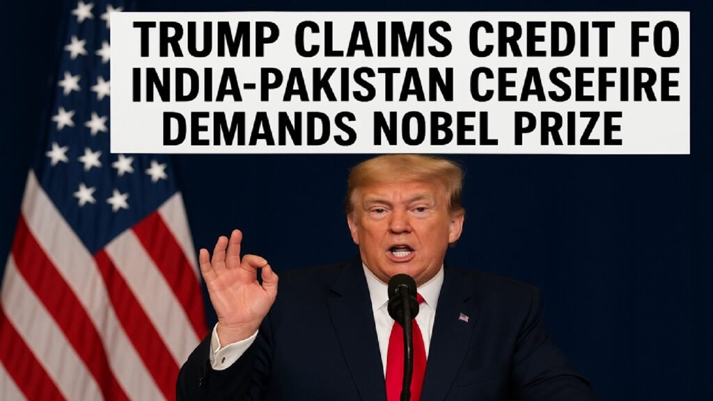 Trump Claims Credit for India-Pakistan Ceasefire, Demands Nobel Prize