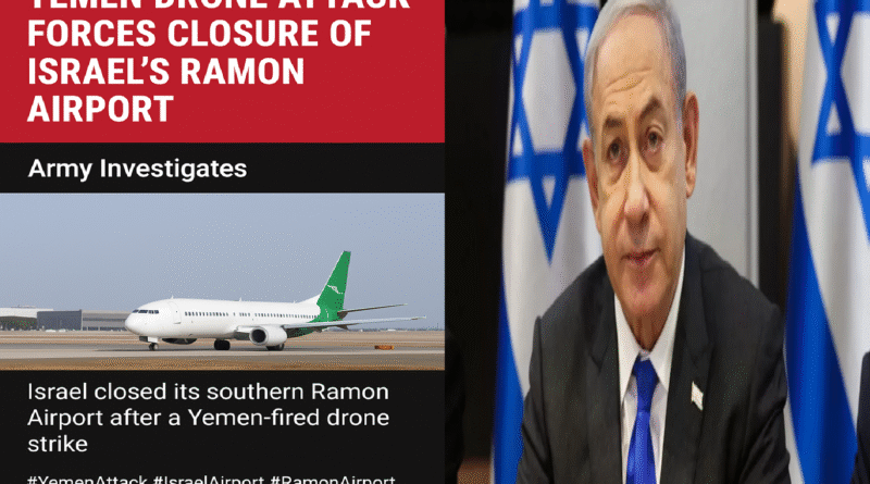 Yemen Drone Attack Forces Closure of Israel’s Ramon Airport, Army Investigates