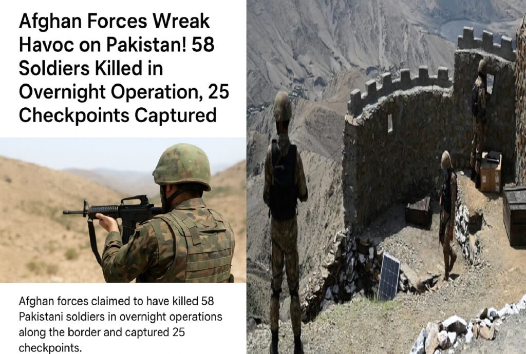 Afghan Forces Kill 58 Pakistani Soldiers, Capture 25 Checkpoints Amid Border Clash