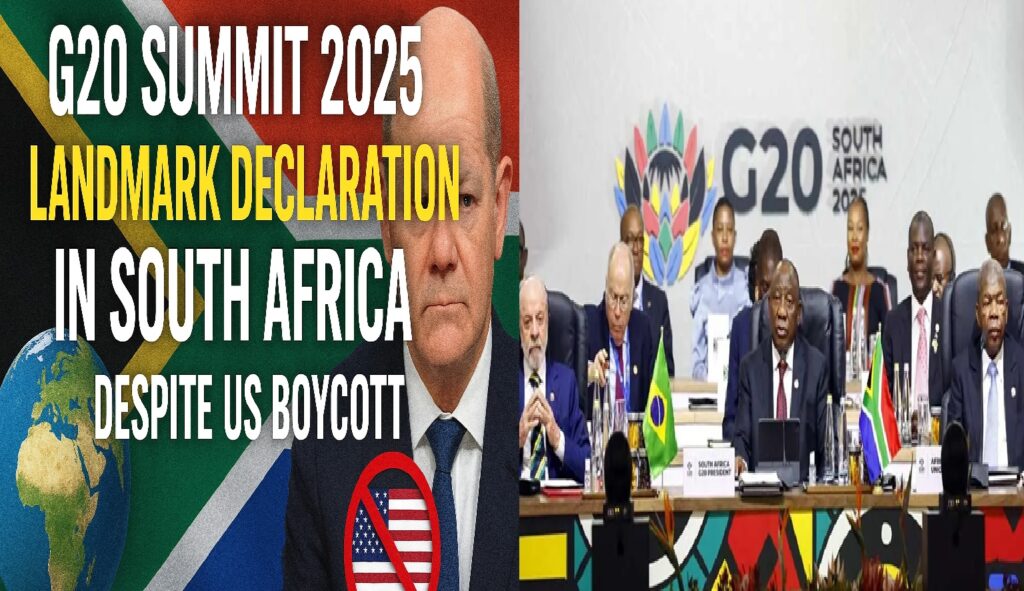 G20 Summit 2025: Landmark Declaration in South Africa Despite US Boycott