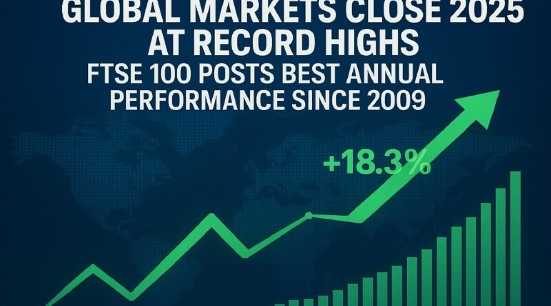 Global Markets Close 2025 at Record Highs; FTSE 100 Posts Best Annual Performance Since 2009