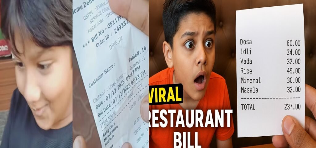 Viral Chennai Restaurant Bill Stuns NRI Kid, Sparks Global Cost Debate