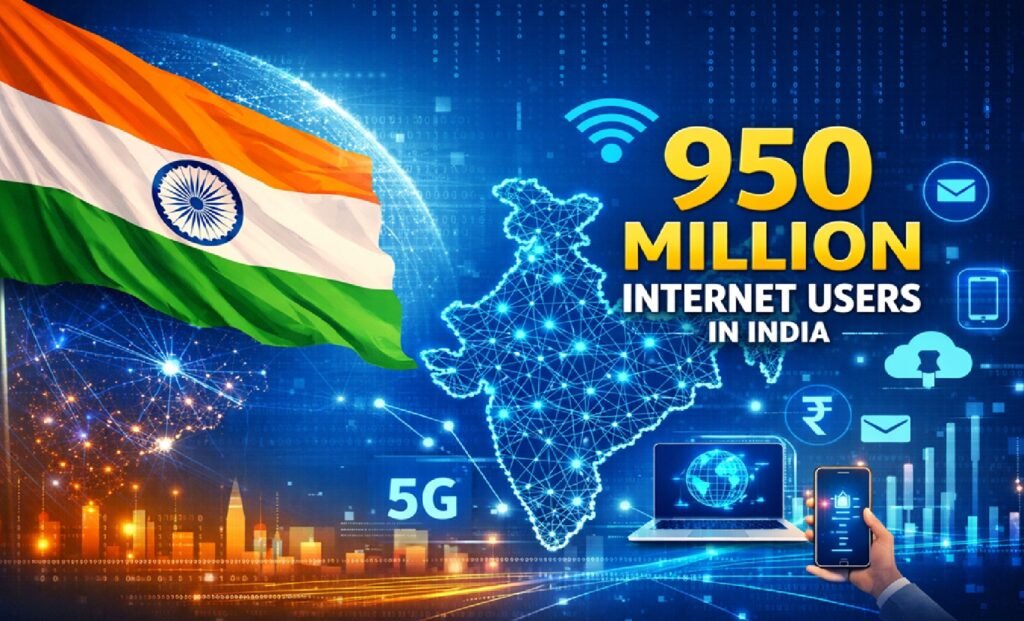 India Surpasses 950 Million Internet Users, Boosting Digital Inclusion