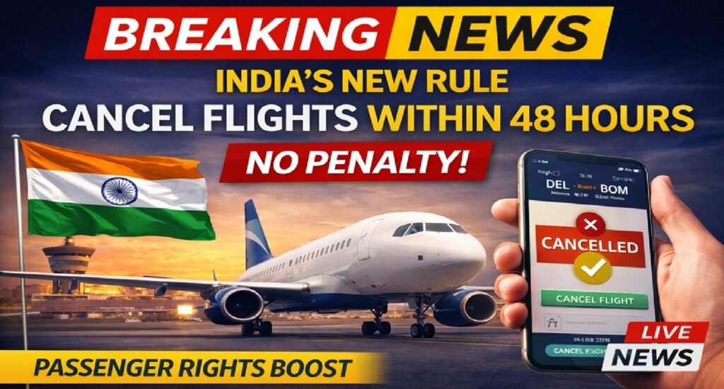 India Allows 48-Hour Flight Cancellation Without Penalty, Boosting Passenger Rights