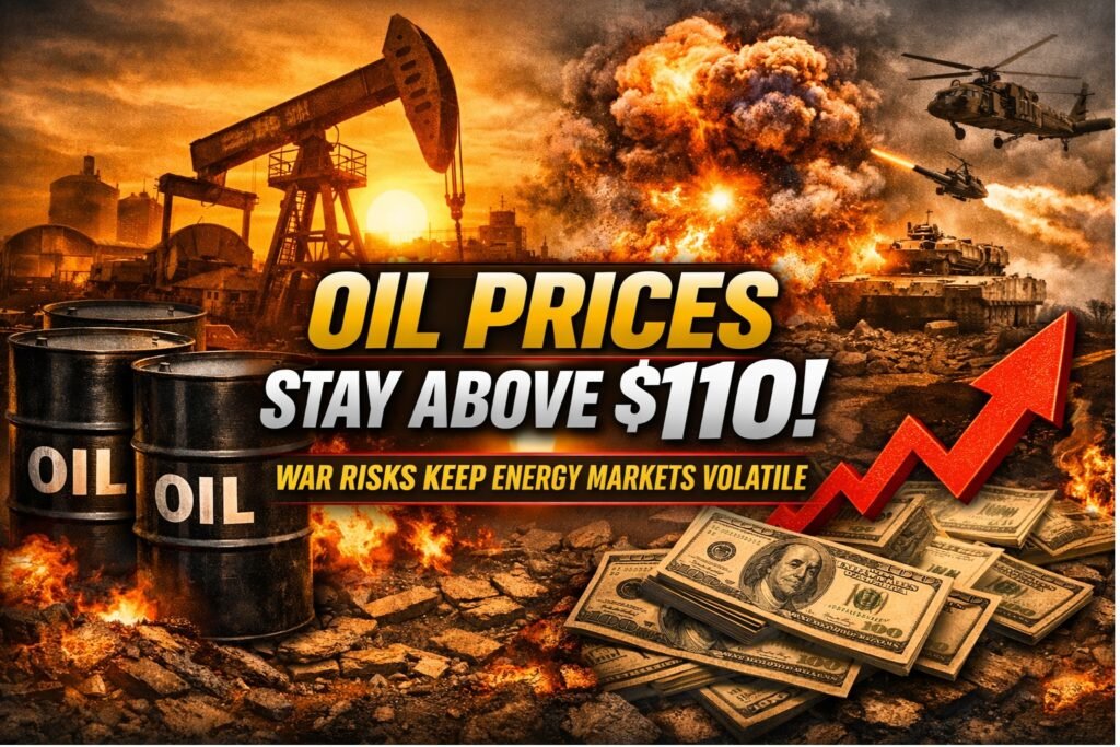 Oil Prices Stay Above $110 as War Risks Keep Energy Markets Volatile