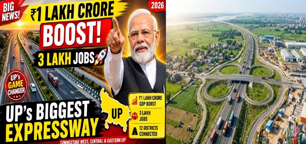 Ganga Expressway Set to Power Uttar Pradesh’s Economic Surge: ₹1 Lakh Crore GDP Boost and 3 Lakh Jobs on the Horizon