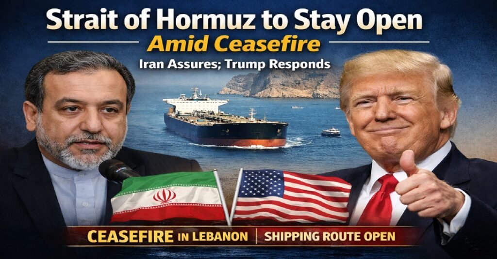 Strait of Hormuz to Stay Open Amid Ceasefire, Iran Assures; Donald Trump Responds