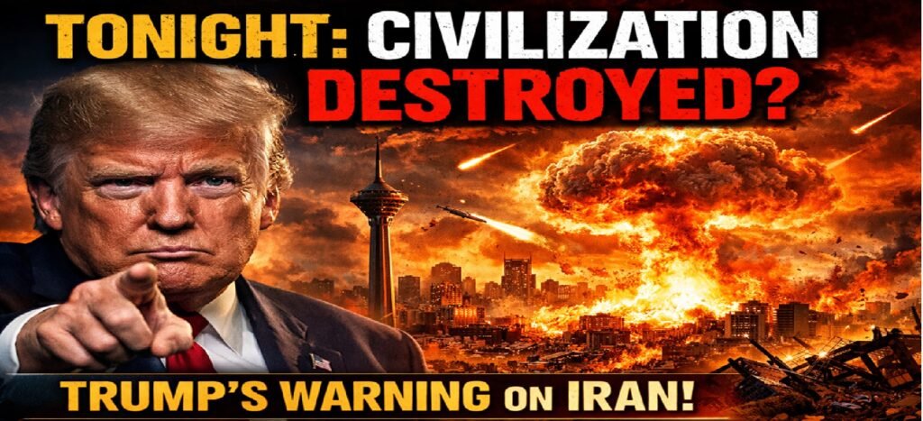 Trump’s Stark Warning on Iran: “Tonight, an Entire Civilization Could Be Destroyed” — Global Tensions Spike Ahead of Deadline