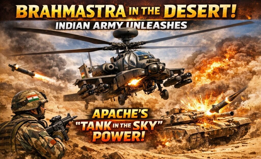 Brahmastra in the Desert: Indian Army Unleashes Apache’s “Tank in the Sky” Power