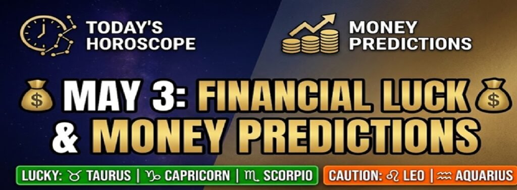 Horoscope Today: May 3, 2026 – Financial Luck & Money Predictions