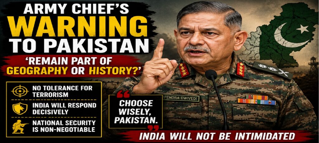 ‘Geography or History?’: Army Chief General Dwivedi Issues Sharp Warning to Pakistan