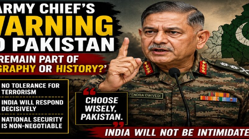 ‘Geography or History?’: Army Chief General Dwivedi Issues Sharp Warning to Pakistan