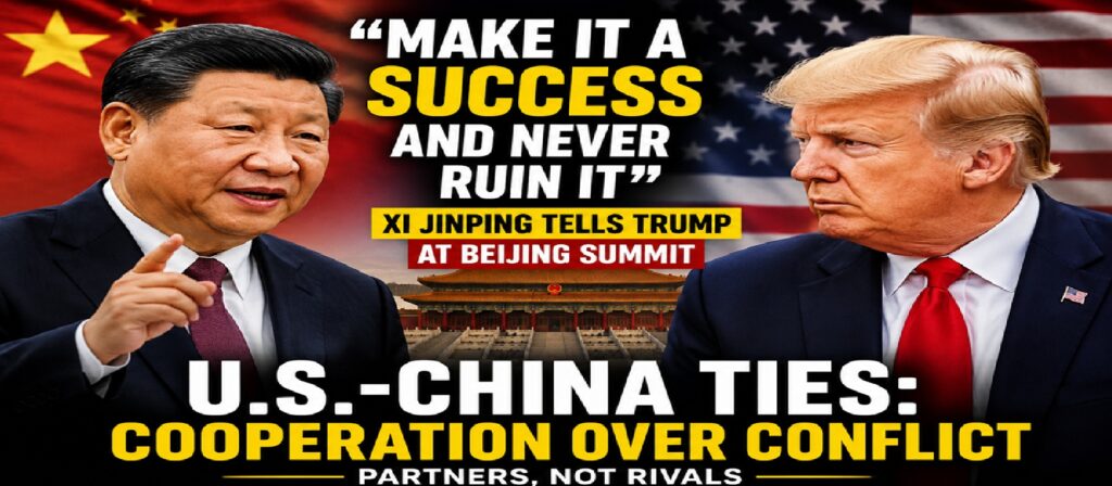 Xi Jinping Urges Trump to “Make U.S.-China Relations a Success” During Beijing Summit
